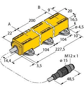 Turck LI200P1-Q17LM1-LU4X2-0.3-RS5/S97 LI200P1-Q17LM1-LU4X2-0.3-RS5/S97 Turck - LI200P1-Q17LM1-LU4X2-0.3-RS5/S97 Inductive Linear Position Sensor LI200P1-Q17LM1-LU4X2-0.3-RS5/S97 on Powermatic Associates