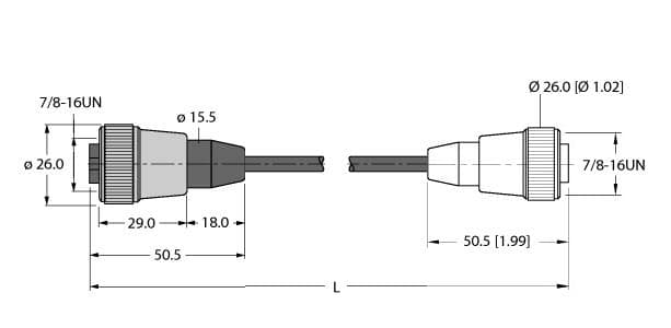 Turck RSM RKM 30-25M RSM RKM 30-25M Turck - RSM RKM 30-25M Actuator and Sensor Cable, Extension Cable RSM RKM 30-25M on Powermatic Associates