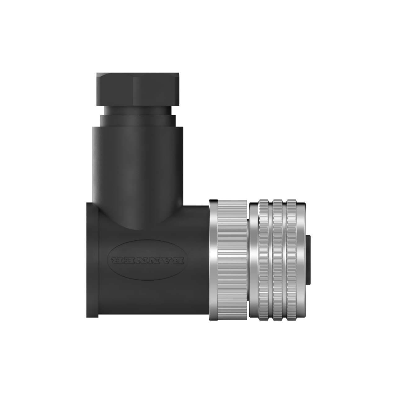 Banner BFW-M12F8A-8X Banner BFW-M12F8A-8X - Field Wireable: M12; 8-pin Right Angle Female; 22 AWG 6-8 mm Cable Range; Screw Terminal; PA+GF Black Body; Aluminum Alloy Coupling Nut BFW-M12F8A-8X on Powermatic Associates