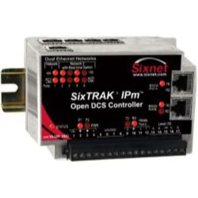 Red Lion ST-IPM-6350 Red Lion ST-IPM-6350 is an Industrial Remote Terminal Unit (RTU) within the IPm sub-range, designed for automation and control applications. It is constructed from UL 94V-0 materials, ensuring compliance with stringent safety standards. This unit features a variety of connection options including 5 RJ45 connectors for Ethernet 10/100BaseTX with auto-detecting capabilities, 2 RJ45 ports for RS-232, and terminal block connections for RS-485. It operates on a supply voltage range of 10-30Vdc, accommodating both 12Vdc and 24Vdc systems, and is designed for DIN rail mounting, facilitating easy installation. The ST-IPM-6350 can operate in ambient air temperatures ranging from -40 to +70 degrees Celsius. It boasts a memory capacity of 128MB FLASH, 2MB NVRAM, and 64MB DRAM, and offers an IP20 degree of protection. Communication protocols supported include RS-232, RS-485, Ethernet, Modbus TCP, and DNP3, with a connection capacity of up to 16000 Sixnet nodes, 247 Modbus nodes, and 640 local I/O's. At its core, the unit is powered by an Industrial PowerPC 32-bit processor and runs on an embedded Linux operating system. ST-IPM-6350 on Powermatic Associates