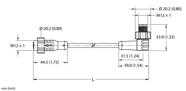 Turck EKRT-ESWT-A4.400-GC24-4 EKRT-ESWT-A4.400-GC24-4 Turck - EKRT-ESWT-A4.400-GC24-4 Actuator and Sensor Cordset, Extension Cable EKRT-ESWT-A4.400-GC24-4 on Powermatic Associates