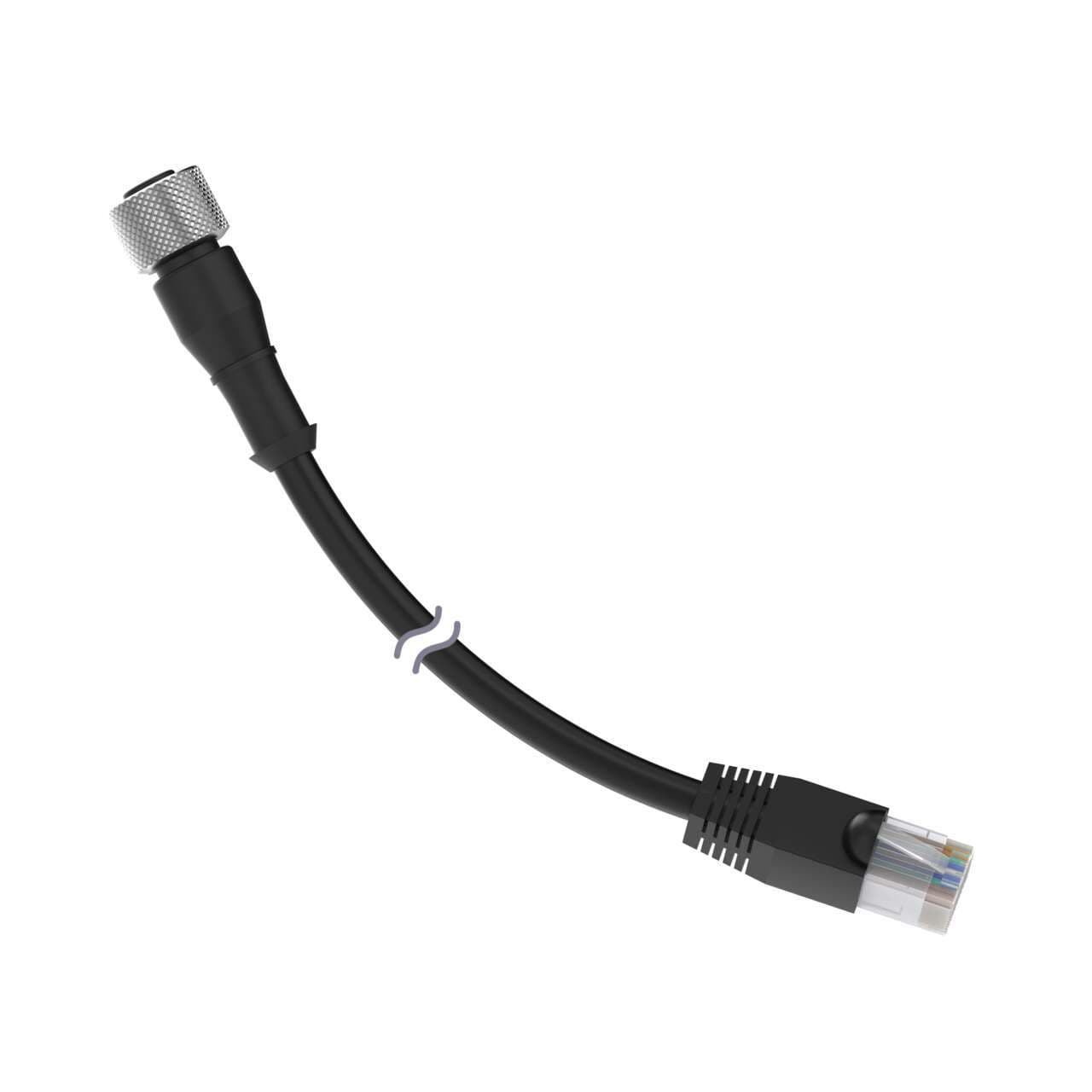 Banner STPF-M12-806 Banner STPF-M12-806 - Cordset: Double Ended A-Code M12 to RJ45; 4-pin Straight Female; 8-pin Straight Male Connectors with Shield; 1.83 m (6 ft) Black PVC Jacket; Nickel-Plated Brass Coupling Nut STPF-M12-806 on Powermatic Associates