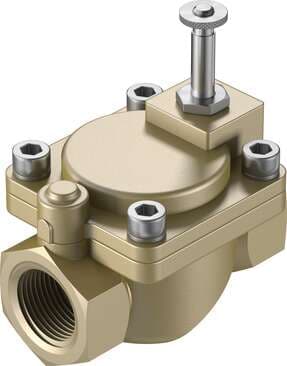 Festo 546152 solenoid valve VZWM-L-M22C-G112-F5 Servo-controlled, with diaphragm, G11/2" connection. Design structure: (* Diaphragm valve, * Servo controlled), Type of actuation: electrical, Sealing principle: soft, Assembly position: Preferably upright, Mounting type 546152 on Powermatic Associates