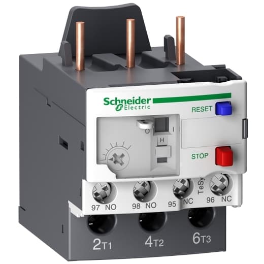 Schneider Electric LR3D32L Schneider Electric LR3D32L is a non-differential thermal overload relay designed for unbalanced networks, belonging to the LR3D sub-range. It features a direct to contactor connection type for upstream connections and screw-clamp connections for outgoing cables and the control circuit. This 3-pole relay is equipped with protection functions classified as Class 20. It operates within a rated current range of 23-32 A, with protection settings adjustable within the same range. The LR3D32L includes 1 Normally Open (NO) and 1 Normally Closed (NC) auxiliary contacts. It is rated for a voltage of up to 690 V AC (0-400Hz) between phases. The minimum operating current is 23 A, and the maximum current capacity is 32 A. LR3D32L on Powermatic Associates