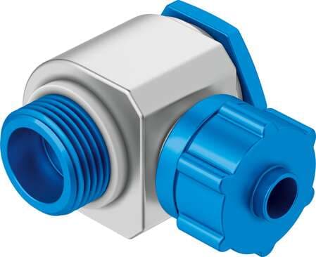 Festo 4562 elbow quick connector LCK-M5-PK-4 Swivelling with 2 sealing rings. Nominal size: 2,4 mm, Type of seal on screw-in stud: Sealing ring, Assembly position: Any, Pneumatic connection, port  1: Male thread M5, Pneumatic connection, port  2: for barbed connecto 4562 on Powermatic Associates