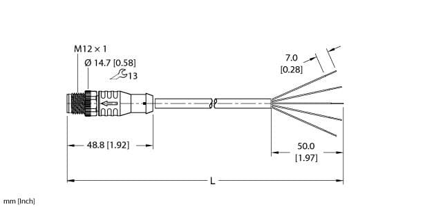 Turck ESRB-A5.500-GC2K-2 ESRB-A5.500-GC2K-2 Turck - ESRB-A5.500-GC2K-2 Actuator and Sensor Cordset, Connection Cable ESRB-A5.500-GC2K-2 on Powermatic Associates