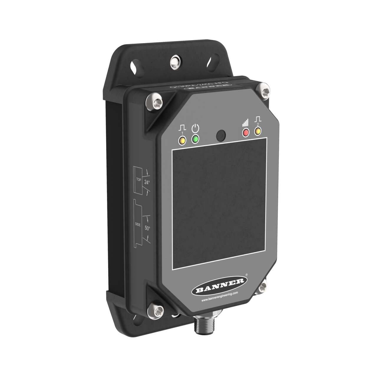Banner Q130RA-2450-AFQ-812090 Banner Q130RA-2450-AFQ-812090 - R-GAGE Series Radar Sensor; Bipolar Outputs; Range 1-40 m Single Zone; Response Speed 50 ms; 5-pin M12 Integral QD; Special output Q130RA-2450-AFQ-812090 on Powermatic Associates