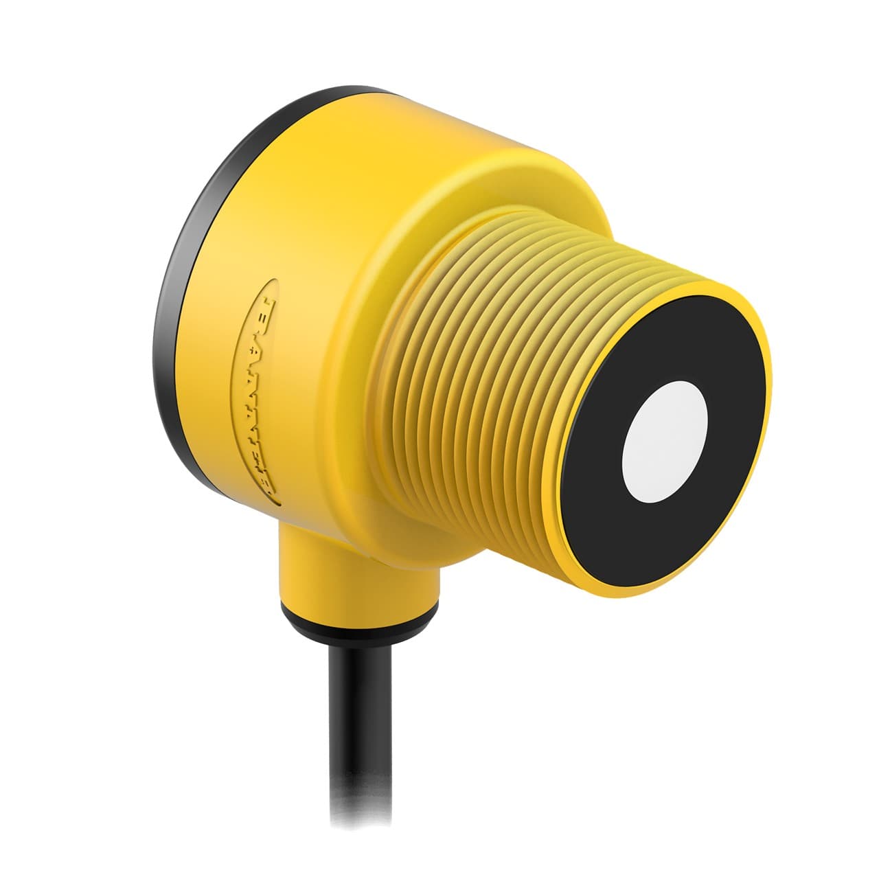 Banner T30UXDA W/30 Banner Engineering T30UXDA W/30 is an ultrasonic distance sensor from the T30UX series, featuring a time-of-flight system with extended temperature range and compensation TEACH mode. It is housed in thermoplastic and comes pre-wired with a 30ft / 9m cable terminated with bare end flying leads. This sensor operates on a supply voltage of 10Vdc-30Vdc, with 12Vdc / 24Vdc nominal, and is designed for threaded mount installation. It can operate in ambient air temperatures ranging from -40 to +70°C and is rated with a degree of protection IP67 NEMA 6. The sensor has an M30 cylindrical threaded/barrel shape, includes 1 x digital output (PNP/NPN transistor), and offers a sensing distance of 10cm to 1m. It operates at a frequency of 224kHz and includes protection functions against short-circuit. The operating modes available are NO (Normally Open) and NC (Normally Closed), with a thread size of M30. T30UXDA W/30 on Powermatic Associates