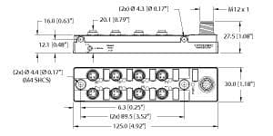 Turck TB-8M8Z-3P2-FS12 TB-8M8Z-3P2-FS12 Turck - TB-8M8Z-3P2-FS12 Junction Box - Actuator/Sensor, 8-port, M8 snap, 3 pole I/O port with M12 homerun TB-8M8Z-3P2-FS12 on Powermatic Associates