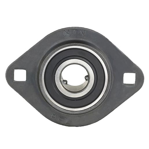 NSK ASPFL205-014 Flange Block Bearing; 2 Bolt Flange Block; 7/8" Bore; 3" Bolt Circle Diameter; 2-63/64" Bolt Spacing; 2 Piece Split; Set Screw; Stamped Steel; Ball Bearing; Not Relubricatable; Single Lip Contact Seal ASPFL205-014 on Powermatic Associates