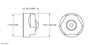 Turck RKFCV-MC RKFCV-MC Turck - RKFCV-MC Accessory for 1-1/8, Closure cap, Threaded hand tighten RKFCV-MC on Powermatic Associates
