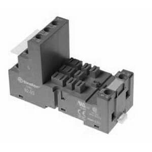 Finder 92.03.0 Finder 92.03.0 is a socket designed for DIN rail or panel mounting, featuring a box-clamp connection type. It supports a rated current of 16A and adheres to the EN61984 standard for output voltage (DC). The control voltage operates on AC, and the unit is presented in black. 92.03.0 on Powermatic Associates
