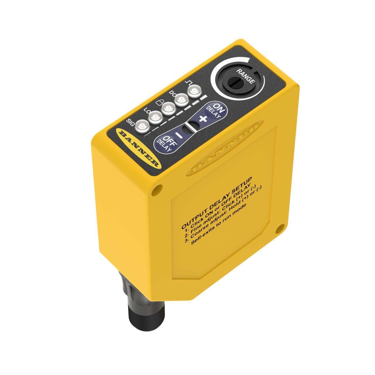 Banner Q60VR3AF2000Q1 Q60 Series: Adjustable-Field Infrared Univrs Volt; Range: 200-2000 mm; Input: 12-250 V dc or 24-250 V ac; Output: Electromechanical Relay (SPST); Micro-Style QD Q60VR3AF2000Q1 on Powermatic Associates