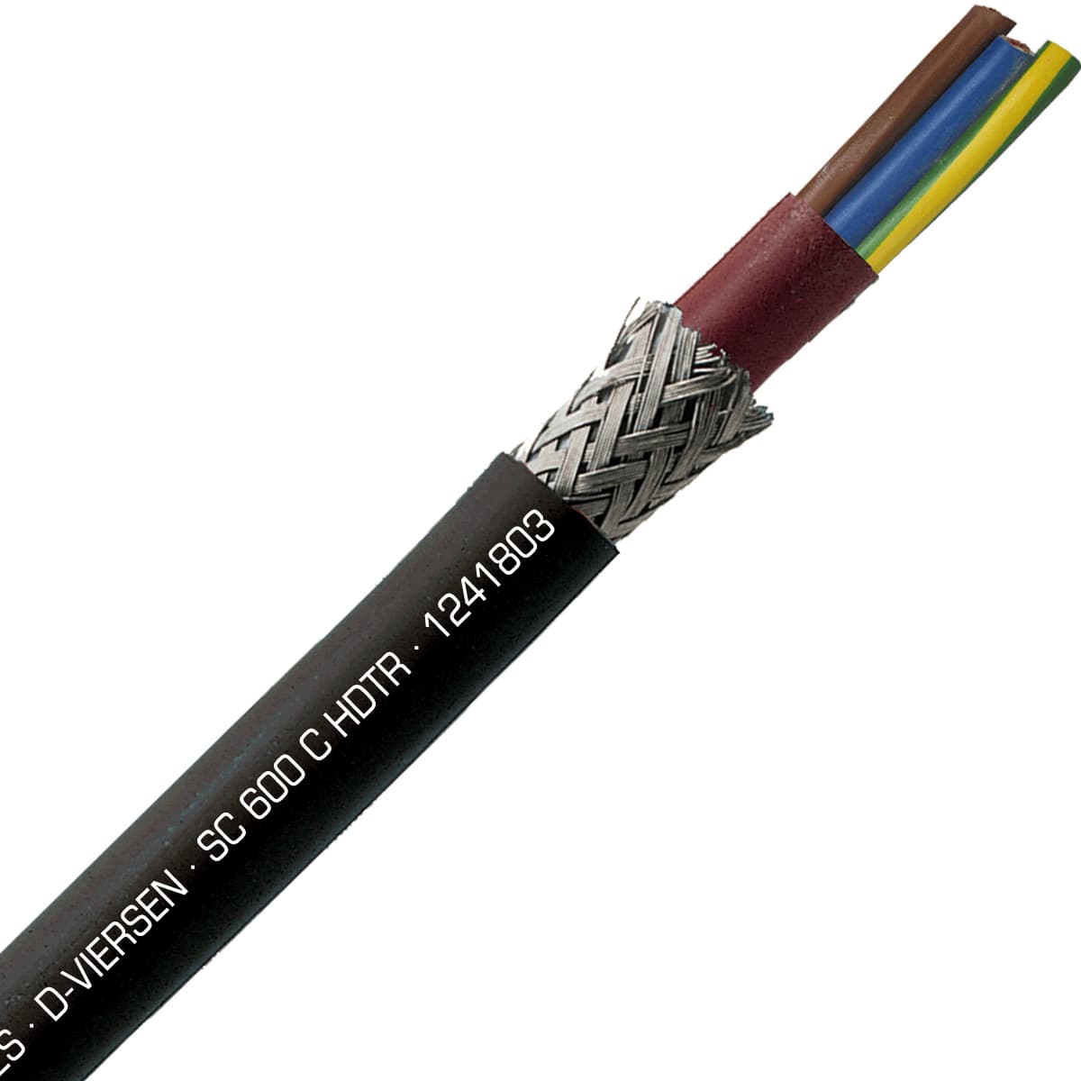 SAB 1241803 SC 600 C HDTR - 18 AWG/3c, shielded halogen free high temperature silicone cable, UL, CSA, CE, RoHS 1241803 on Powermatic Associates