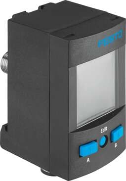 Festo 8001203 pressure sensor SPAU-P10R-T-R18M-L-PNLK-PNVBA-M8D Suitable for monitoring compressed air and non-corrosive gases, mounting using thread, with display. Authorisation: (* RCM Mark, * c UL us - Listed (OL)), CE mark (see declaration of conformity): (* to EU 8001203 on Powermatic Associates