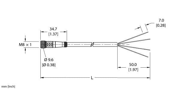 Turck PKG 3M-3/S90/S618 PKG 3M-3/S90/S618 Turck - PKG 3M-3/S90/S618 Actuator and Sensor Cordset, Connection Cable PKG 3M-3/S90/S618 on Powermatic Associates