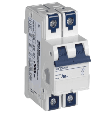 Altech Corp. 2C2UR Supplementary Protector 2A, 2 Pole, 480Y/277V AC, C Trip, UL1077 2C2UR on Powermatic Associates