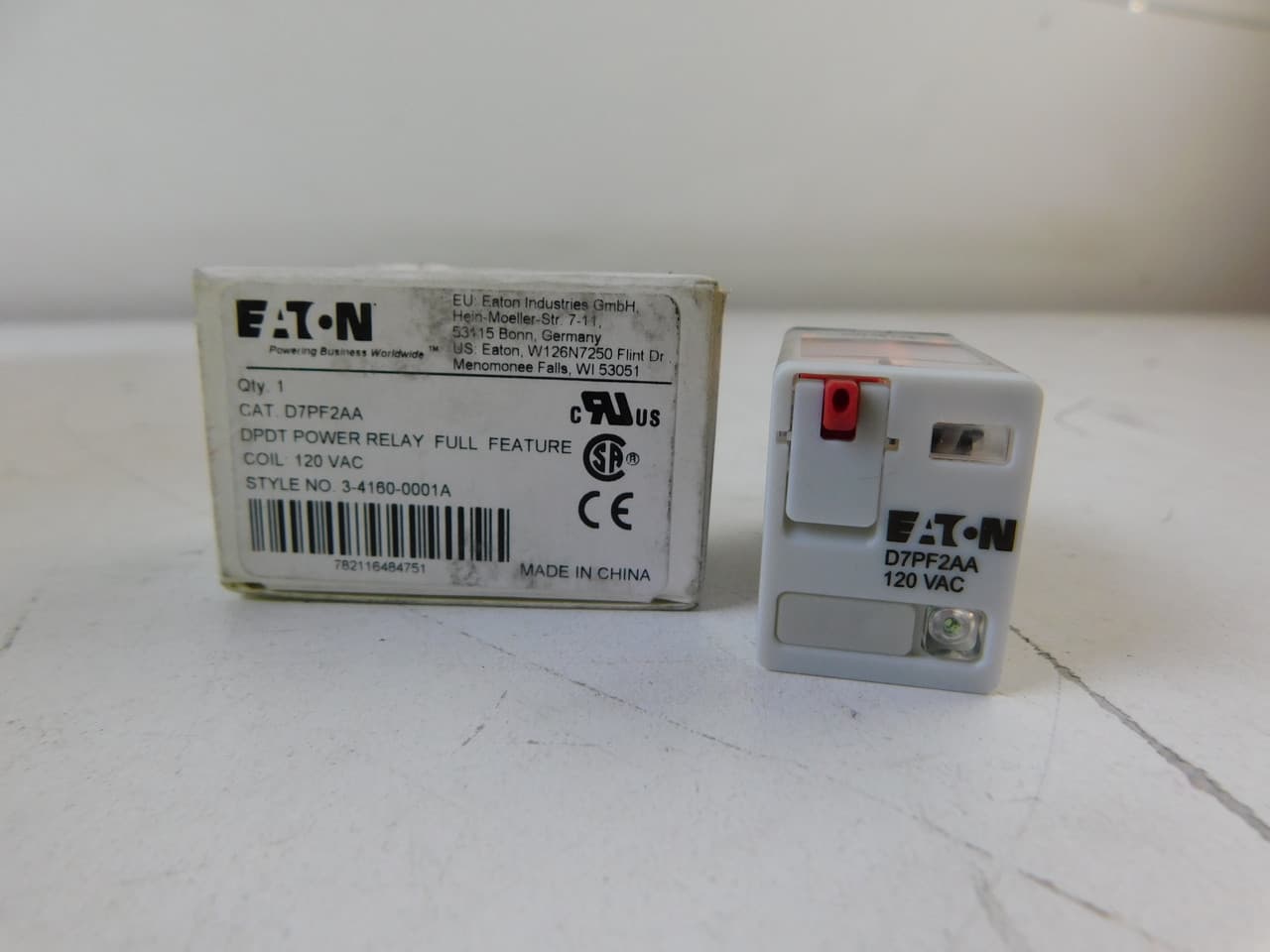 Eaton D7PF2AA D7PF2AA Eaton - D7 Series General Purpose Plug-In Relay, Full featured cover, 120V coil, 4430 Ohms resistance, Plug-in terminal, DPDT contact configuration, 15A contact rating, Silver alloy contacts, IP40 enclosure D7PF2AA on Powermatic Associates