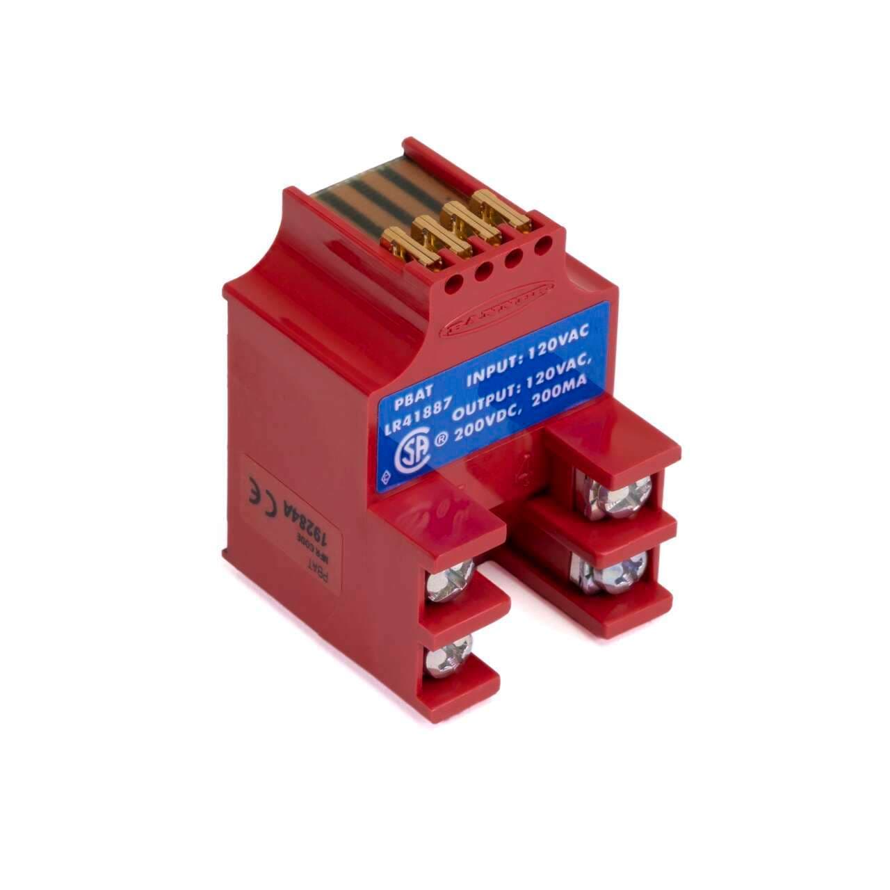 Banner PBAT MULTI-BEAM: 3 and 4 wire power block; Range: depends on sensor; Input: 105-130 V ac; Output: SPST isolated solid-state switch; Wiring Chamber PBAT on Powermatic Associates