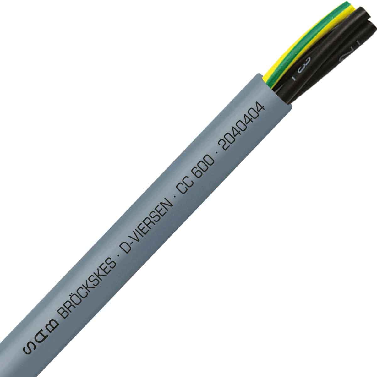 SAB 2040404 CC 600 - 4 AWG/4c, oil resistant PVC flexible control cable, 600V, UL, CSA, VDE, CE, RoHS 2040404 on Powermatic Associates
