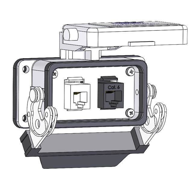 Mencom RJ11-RJ45-10LS Panel Interface Connector with, RJ45, RJ11, in a 10LS housing RJ11-RJ45-10LS on Powermatic Associates
