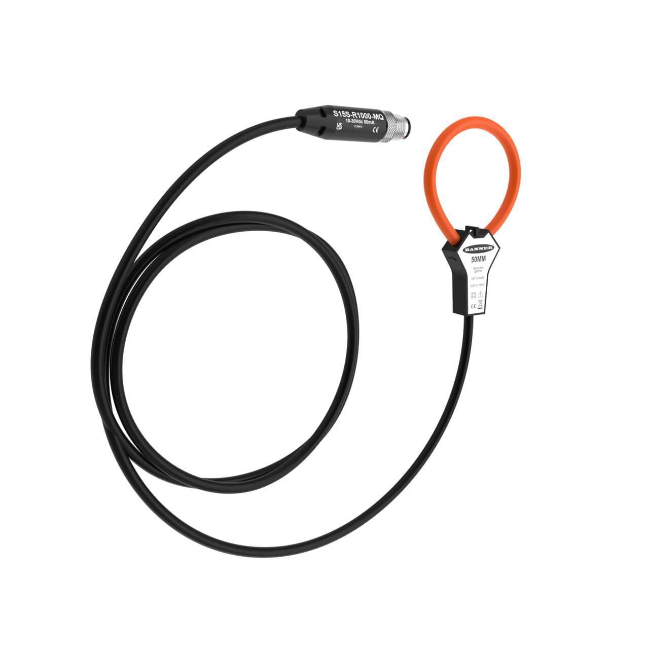 Banner S15S-R1000-MQ Banner S15S-R1000-MQ - S15S Rogowski Coil Current Sensor; 1000 A; 50 mm Coil; 10-30 V dc; Modbus RTU; RS-485 Interface; 4-pin Male M12 QD S15S-R1000-MQ on Powermatic Associates