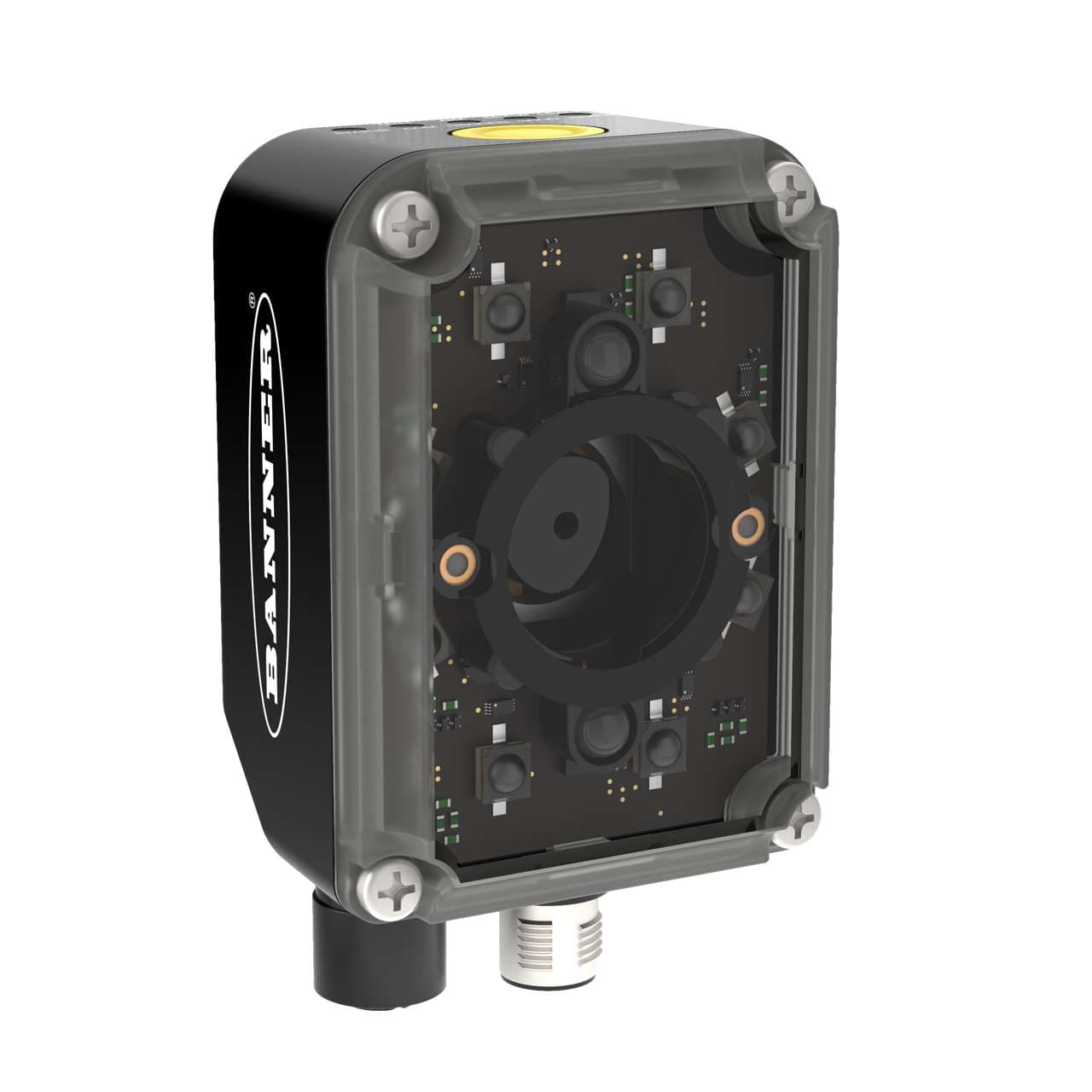 Banner ABR7112-RSE2 ABR Series Barcode Reader; Resolution: 1280 x 1024 pixels; Lens: 12 mm; Light: Red; Ethernet & Serial Communications; 1D + 2D Codes ABR7112-RSE2 on Powermatic Associates