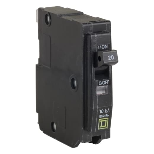 Schneider Electric QOW115 Square D by Schneider Electric QOW115 is a Miniature Circuit Breaker (MCB) designed for plug-in mounting. It features a plug-in connection type and is suitable for a single pole configuration. This MCB is rated for a current of 15A and can accommodate wire sizes from 14-8AWG for both aluminum and copper cables. It is designed to operate at a rated voltage of 120V to 240V AC and 48V DC, with a short circuit breaking rating of 10kA at 240V AC and 5kA at 48V DC. The QOW115 utilizes press plate type terminals for secure wire connections. QOW115 on Powermatic Associates