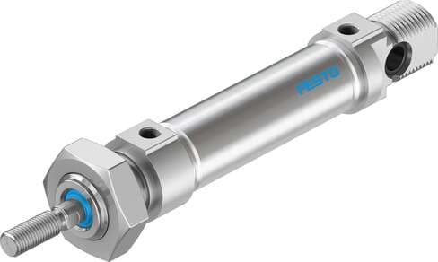 Festo 1908276 standards-based cylinder DSNU-16-20-PPS-A with self-adjusting pneumatic end position cushioning Stroke: 20 mm, Piston diameter: 16 mm, Piston rod thread: M6, Cushioning: PPS: Self-adjusting pneumatic end-position cushioning, Assembly position: Any 1908276 on Powermatic Associates
