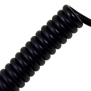 Lapp 73220238 73220238 LAPP UNITRONIC® SPIRAL Retractable Coiled Cable (16" - 63" length) - Shielded - 26 AWG 18 Conductor - Black 73220238 on Powermatic Associates
