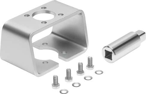 Festo 553829 mounting kit DARQ-K-F07S17-F05S14-R1 To connect the drive and process valve. Based on the standard: EN 15081, Corrosion resistance classification CRC: 3 - High corrosion stress, Product weight: 900 g, Materials note: (* Contains PWIS substances, * Conform 553829 on Powermatic Associates