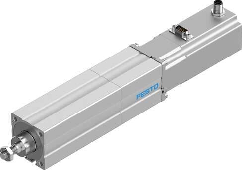 Festo 1472501 electric cylinder EPCO-40-50-5P-ST-E Mechanical linear drive with piston rod and fixed stepper motor. Size: 40, Stroke: 50 mm, Stroke reserve: 0 mm, Piston rod thread: M10x1,25, Reversing backlash: 0,1 mm 1472501 on Powermatic Associates