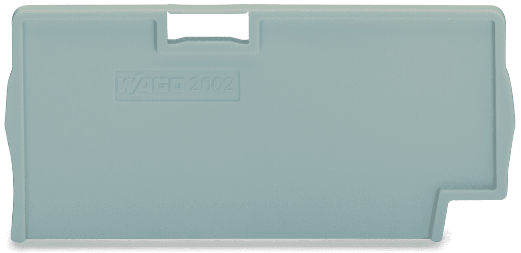 WAGO 2002-1493 2002-1493 WAGO - TOPJOB®S end/intermediate plate; for 2002-14xx series terminal blocks; 2.0 mm wide; gray 2002-1493 on Powermatic Associates