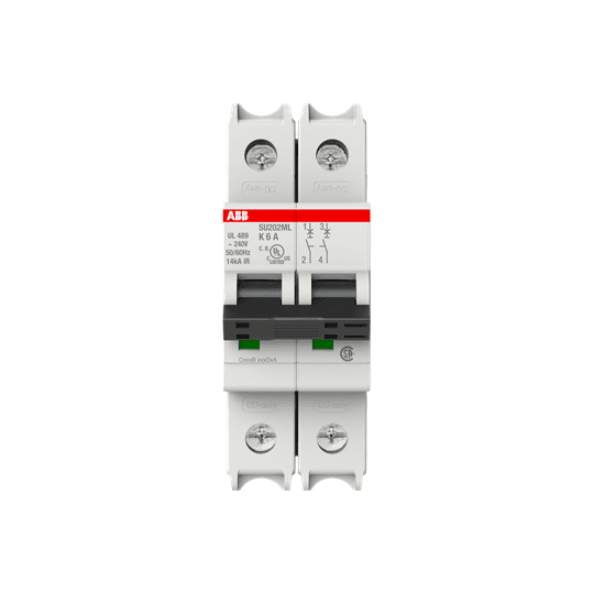 ABB Control SU202ML-K6 SU202ML-K6 ABB Control - MCB SU200ML 2P K 6A UL 489 SU202ML-K6 on Powermatic Associates