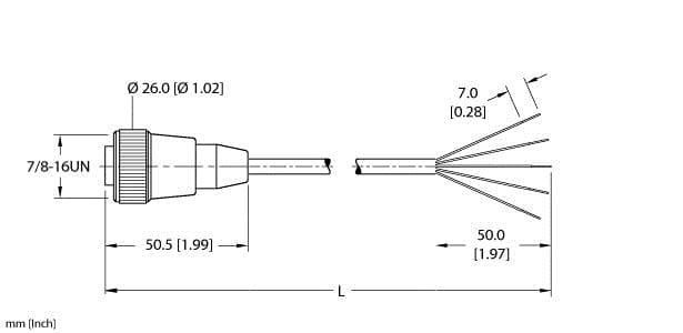 Turck RKM 50-10M RKM 50-10M Turck - RKM 50-10M Actuator and Sensor Cordset, Connection Cable RKM 50-10M on Powermatic Associates