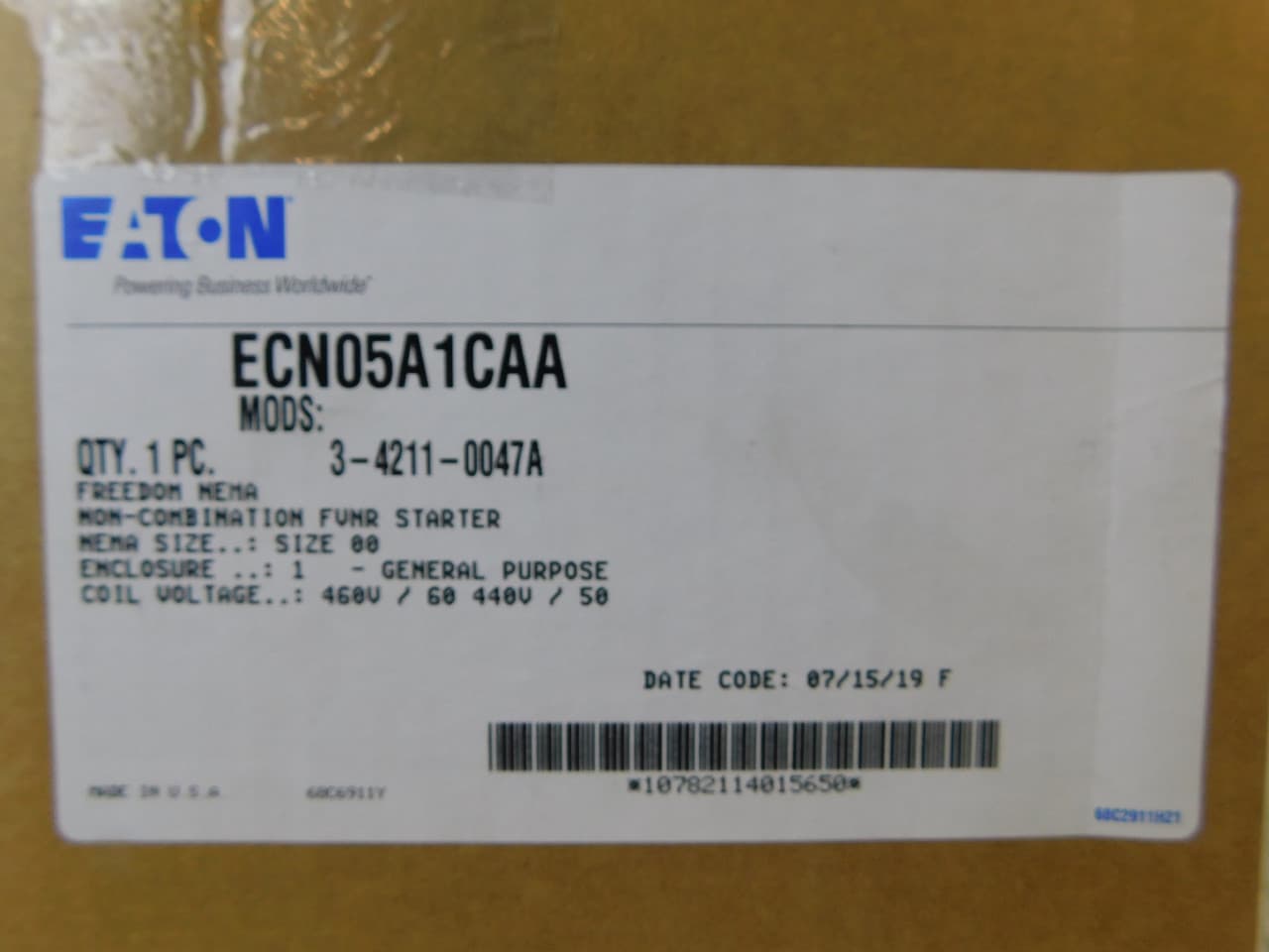 ECN05A1CAA on Powermatic Associates