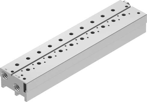Festo 576485 manifold block VABM-B10-20S-N14-10-P3 Grid dimension: 22 mm, Assembly position: Any, Max. number of valve positions: 10, Corrosion resistance classification CRC: 2 - Moderate corrosion stress, Product weight: 922 g 576485 on Powermatic Associates