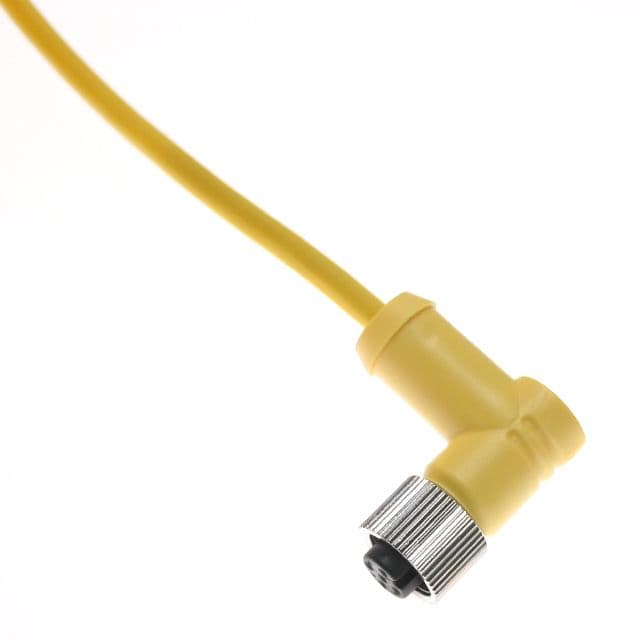 Mencom MDCP-5FP-1M-R MDC, Cordset, 5 Pole, Female Right Angle, 1M, 4A, Yellow, PUR, Nickel Plated Brass MDCP-5FP-1M-R on Powermatic Associates