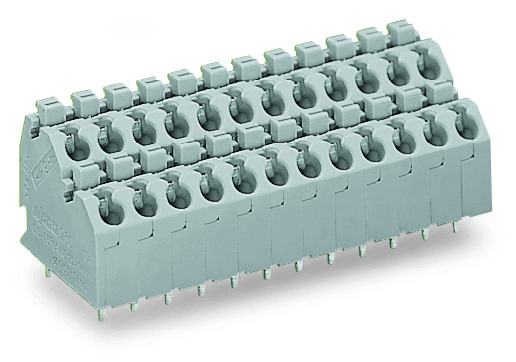 WAGO 250-716 250-716 WAGO - Double-deck PCB terminal block; push-button; 1.5 mm²; Pin spacing 5 mm; 32-pole; Push-in CAGE CLAMP®; 1,50 mm²; agate gray 250-716 on Powermatic Associates