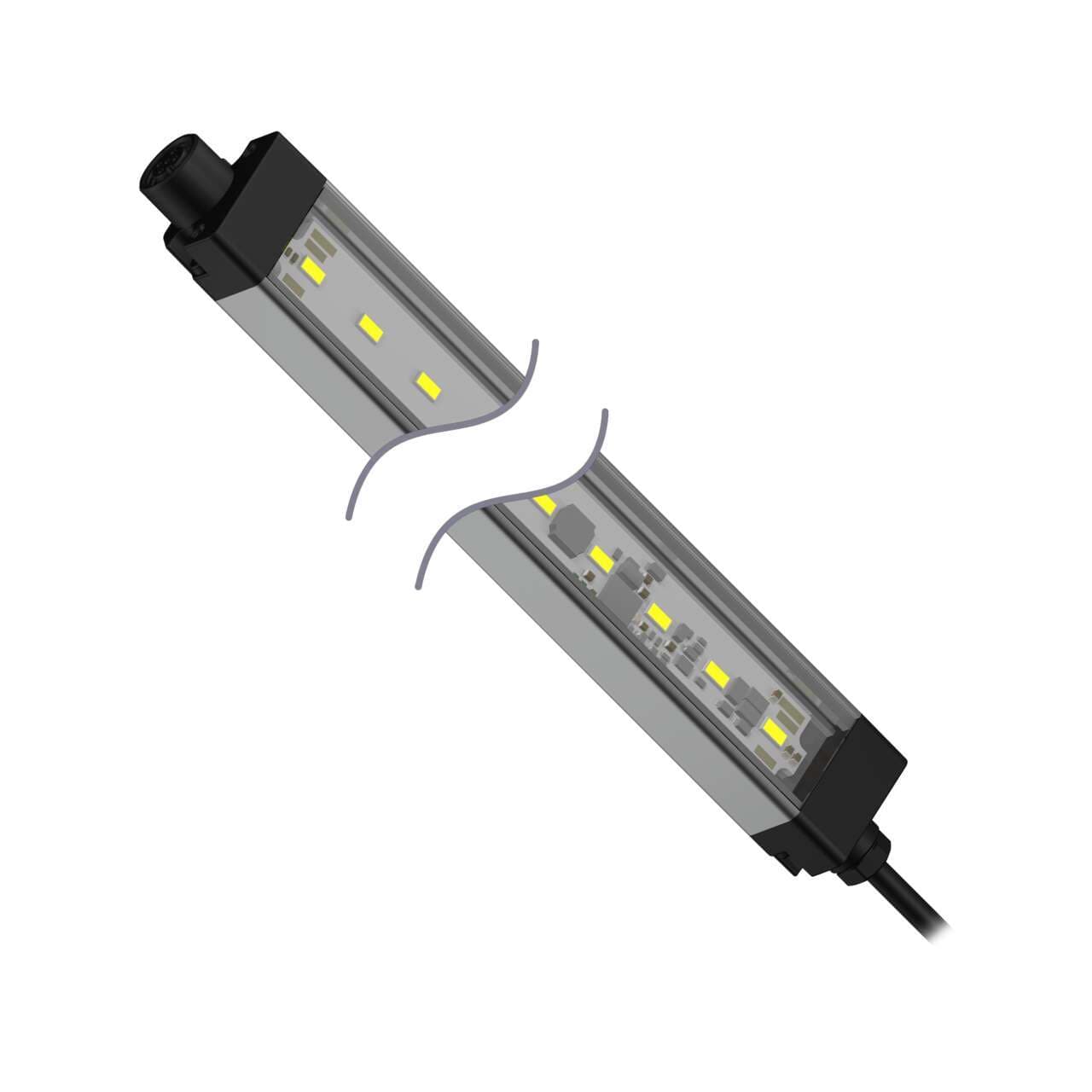 Banner WLS28-2CW430X WLS28-2 Work Light Strip; Length: 430 mm; Voltage: 12-30 V dc; Environmental Rating: IP50; Color: White; Cascadable; 2 m (6.5 ft) Integral Cable WLS28-2CW430X on Powermatic Associates