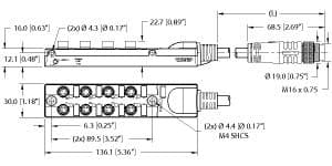 Turck TB-8M8M-3-0.2-BSM14/S771 TB-8M8M-3-0.2-BSM14/S771 Turck - TB-8M8M-3-0.2-BSM14/S771 Junction Box - Actuator/Sensor, 8-port, M8, 3 pole I/O port with cable homerun TB-8M8M-3-0.2-BSM14/S771 on Powermatic Associates