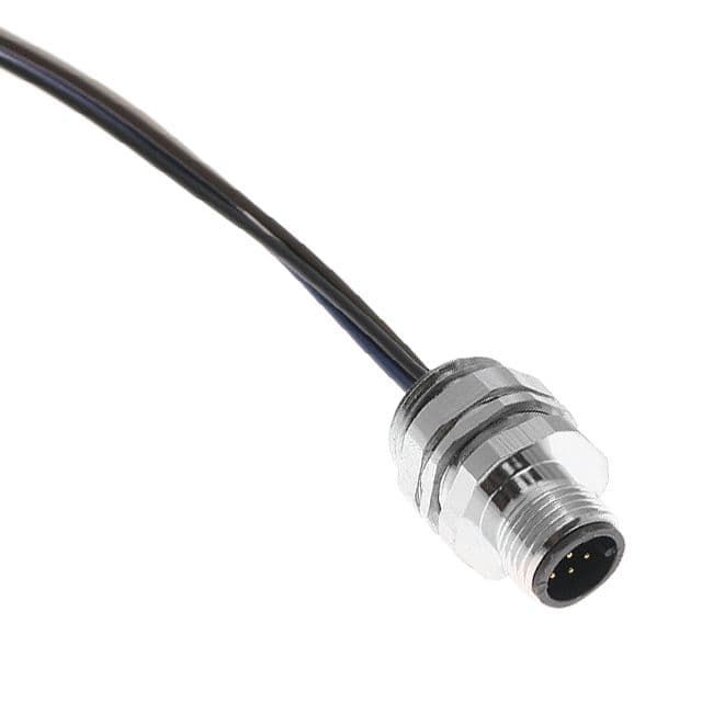 Mencom MDC-4MR-FLPG9 MDC, Receptacle, 4 Pole, Male Straight, 1Ft, 22awg, 4A, PG9, Front Mount with Front Lock Nut, Nickel Plated Brass MDC-4MR-FLPG9 on Powermatic Associates