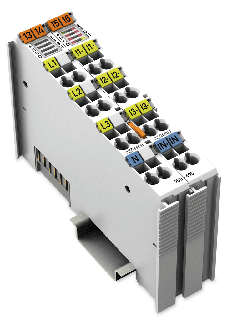 WAGO 750-495 750-495 WAGO - 3-Phase Power Measurement; 690 VAC, 1 A 750-495 on Powermatic Associates