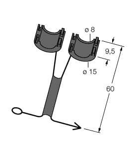 Turck SC-M8/3GD SC-M8/3GD Turck - SC-M8/3GD Accessories, captive safety clip SC-M8/3GD on Powermatic Associates