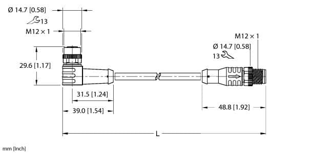 Turck EKWB-ESRB-A4.400-GC2K-3 EKWB-ESRB-A4.400-GC2K-3 Turck - EKWB-ESRB-A4.400-GC2K-3 Actuator and Sensor Cordset, Extension Cable EKWB-ESRB-A4.400-GC2K-3 on Powermatic Associates