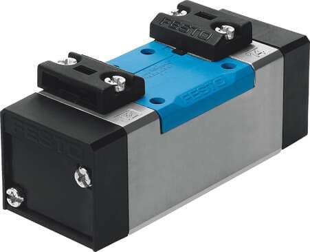 Festo 536019 pneumatic valve VL-5/3G-D-1-C-EX 5/3-way function, centre position closed Valve function: 5/3 closed, Type of actuation: pneumatic, Width: 42 mm, Standard nominal flow rate: 1200 l/min, Operating pressure: -0,9 - 16 bar 536019 on Powermatic Associates