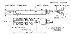 Turck TB-8M8M-3P2-5 TB-8M8M-3P2-5 Turck - TB-8M8M-3P2-5 Junction Box - Actuator/Sensor, 8-port, M8, 3 pole I/O port with cable homerun TB-8M8M-3P2-5 on Powermatic Associates
