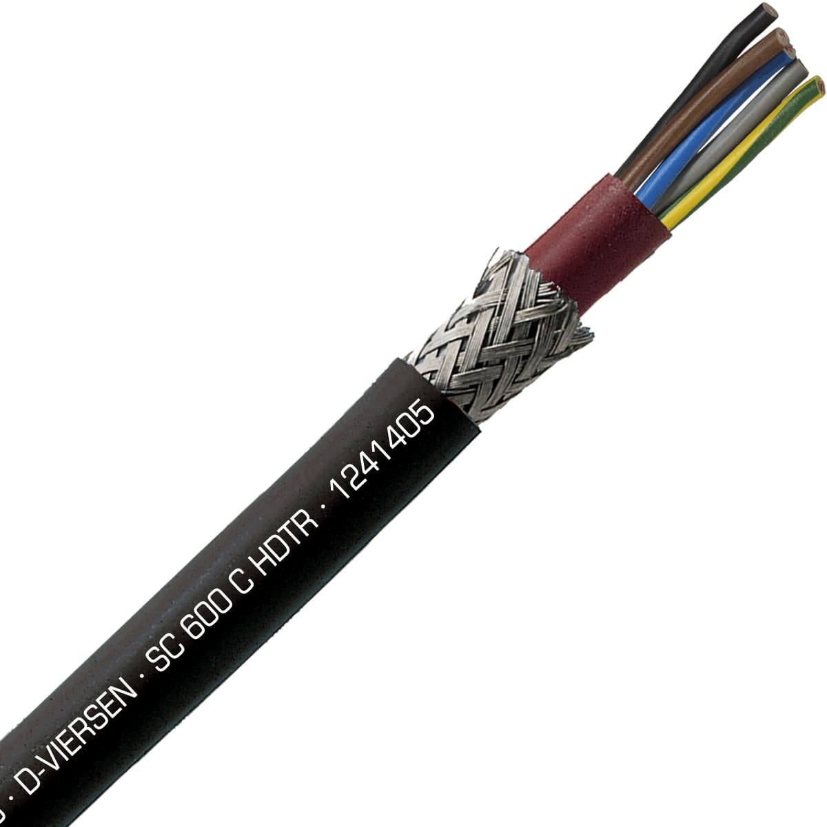 SAB 1241405 SC 600 C HDTR - 14 AWG/5c, shielded halogen free high temperature silicone cable, UL, CSA, CE, RoHS 1241405 on Powermatic Associates