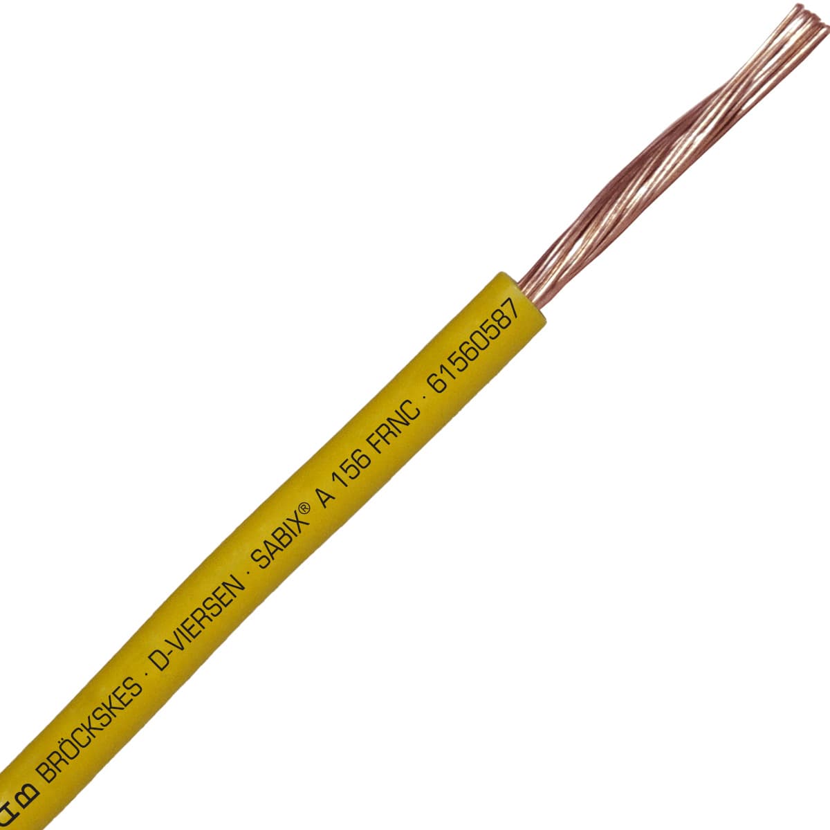 SAB 61560587 SABIX A 156 FRNC - 10 AWG/1c, flame retardant halogen-free 750V yellow hook-up wire, CE, RoHS 61560587 on Powermatic Associates