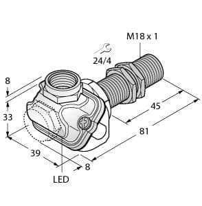 Turck BI8U-EM18WDTC-AP6X BI8U-EM18WDTC-AP6X Turck - BI8U-EM18WDTC-AP6X Inductive Sensor, For the Food Industry BI8U-EM18WDTC-AP6X on Powermatic Associates